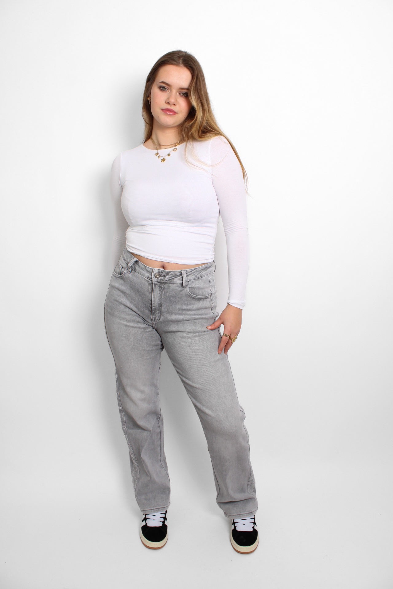 WIDE LEG JEANS 875 - LIGHT GREY