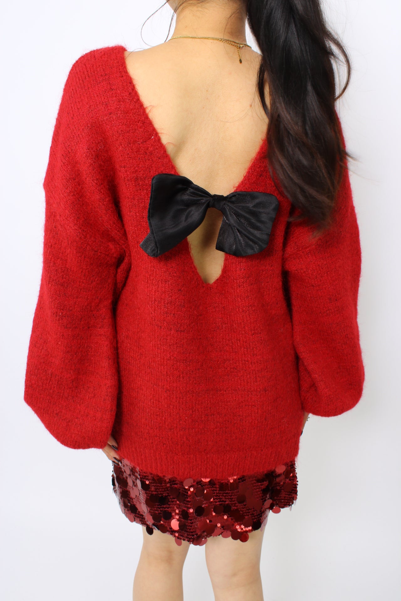 BOW KNIT - BORDEAUX