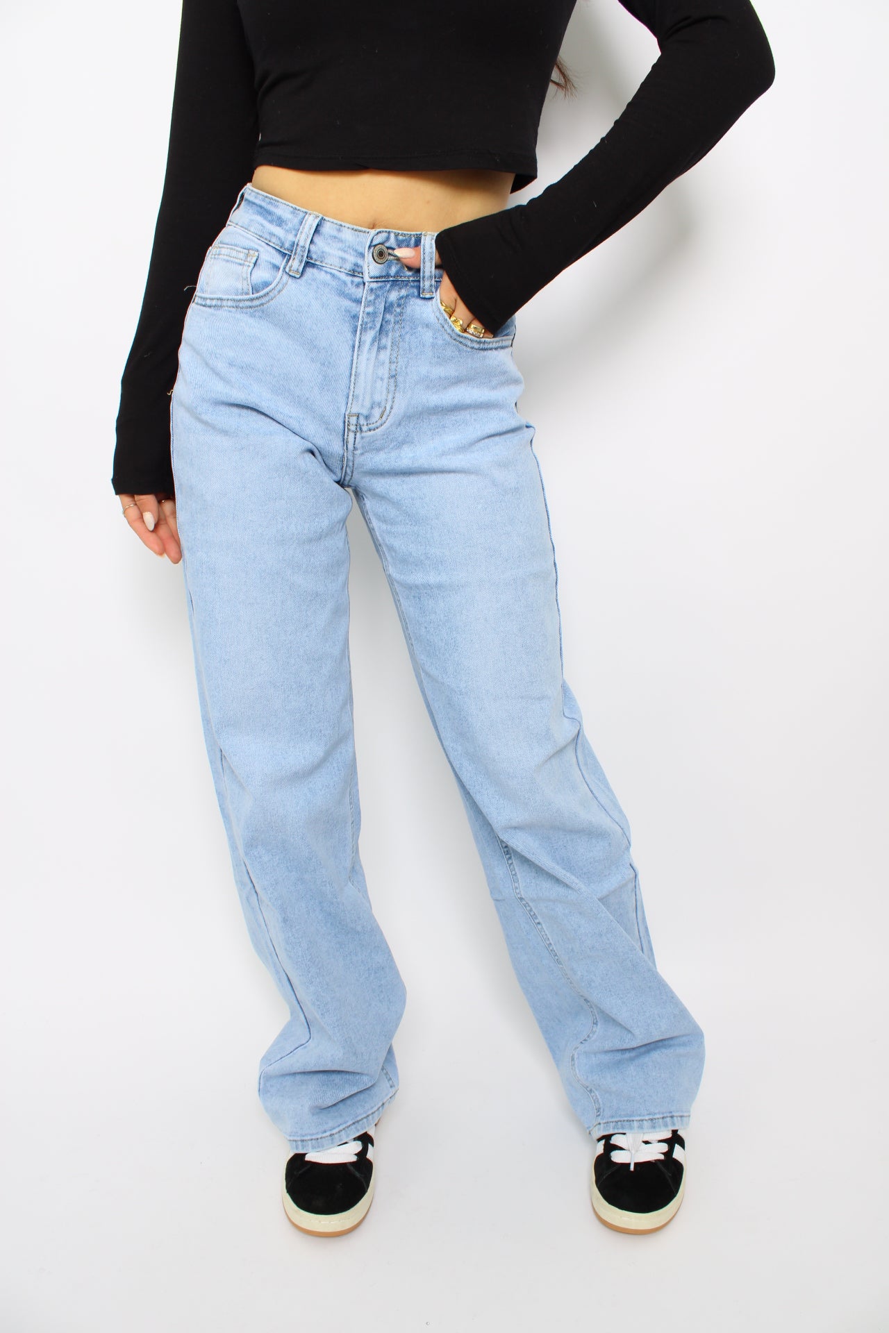 MID WAIST JEANS 9023 - DENIM