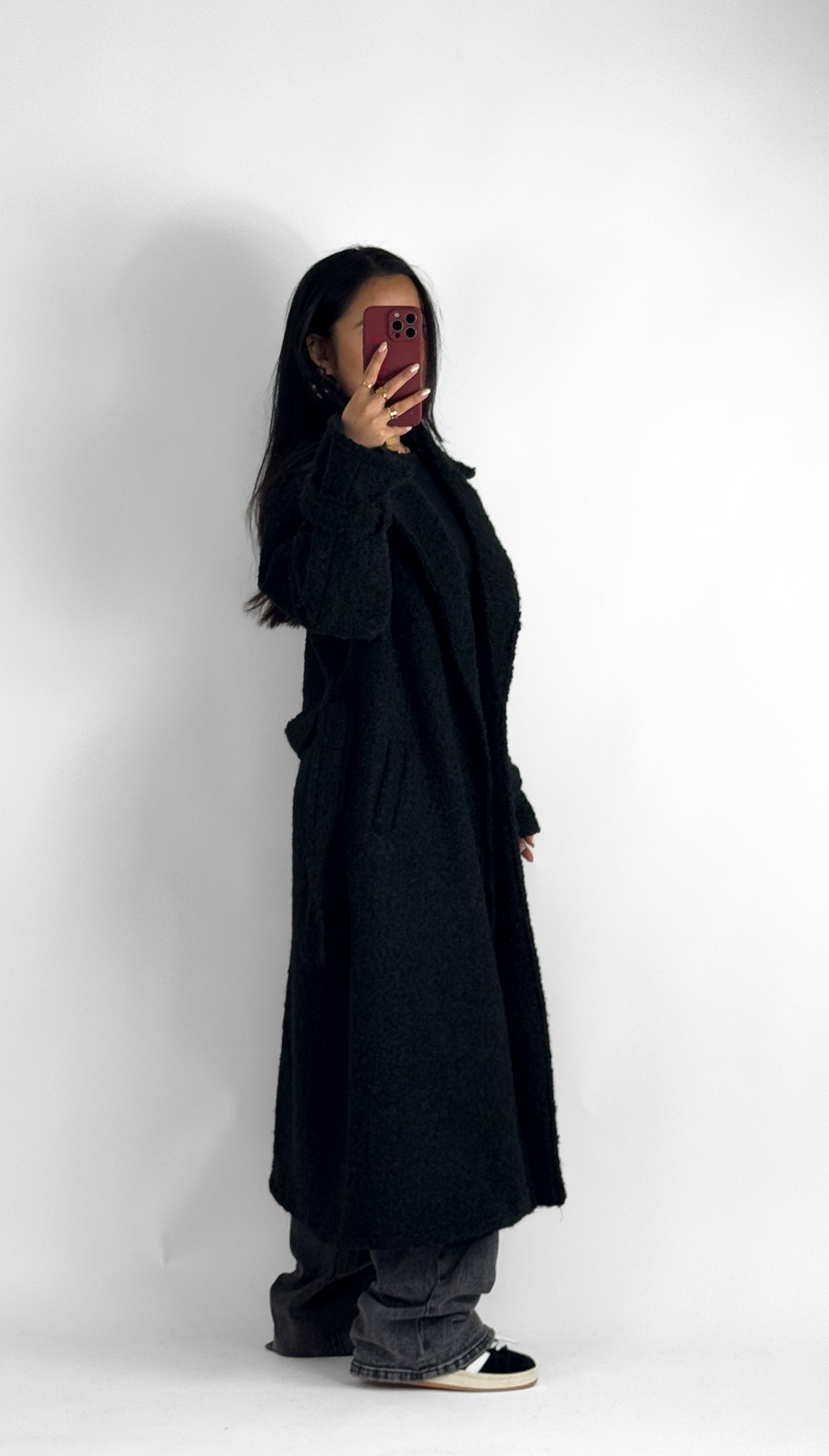 TEDDY TRENCHCOAT - BLACK