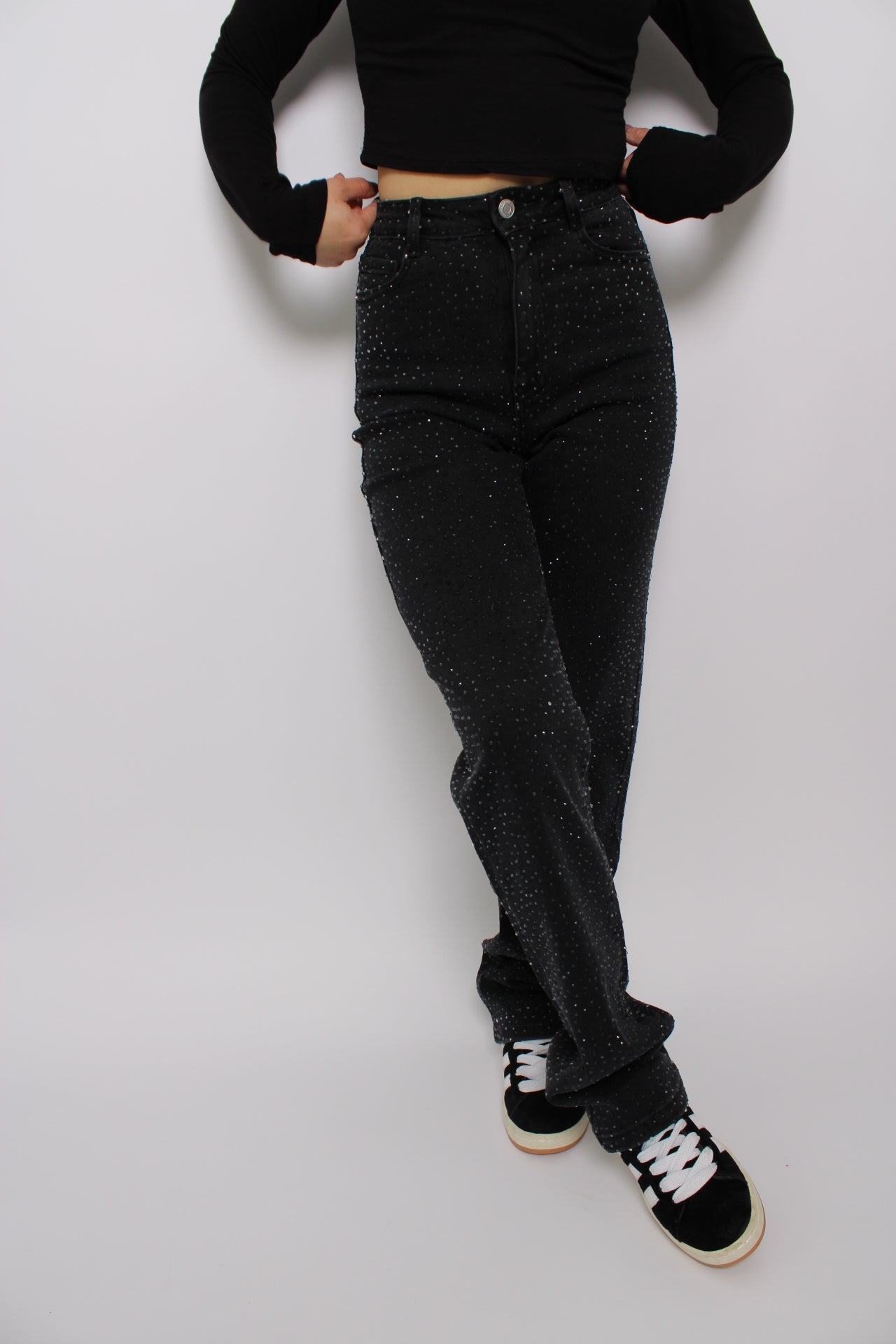 STRAIGHT LEG JEANS 6006 - BLACK