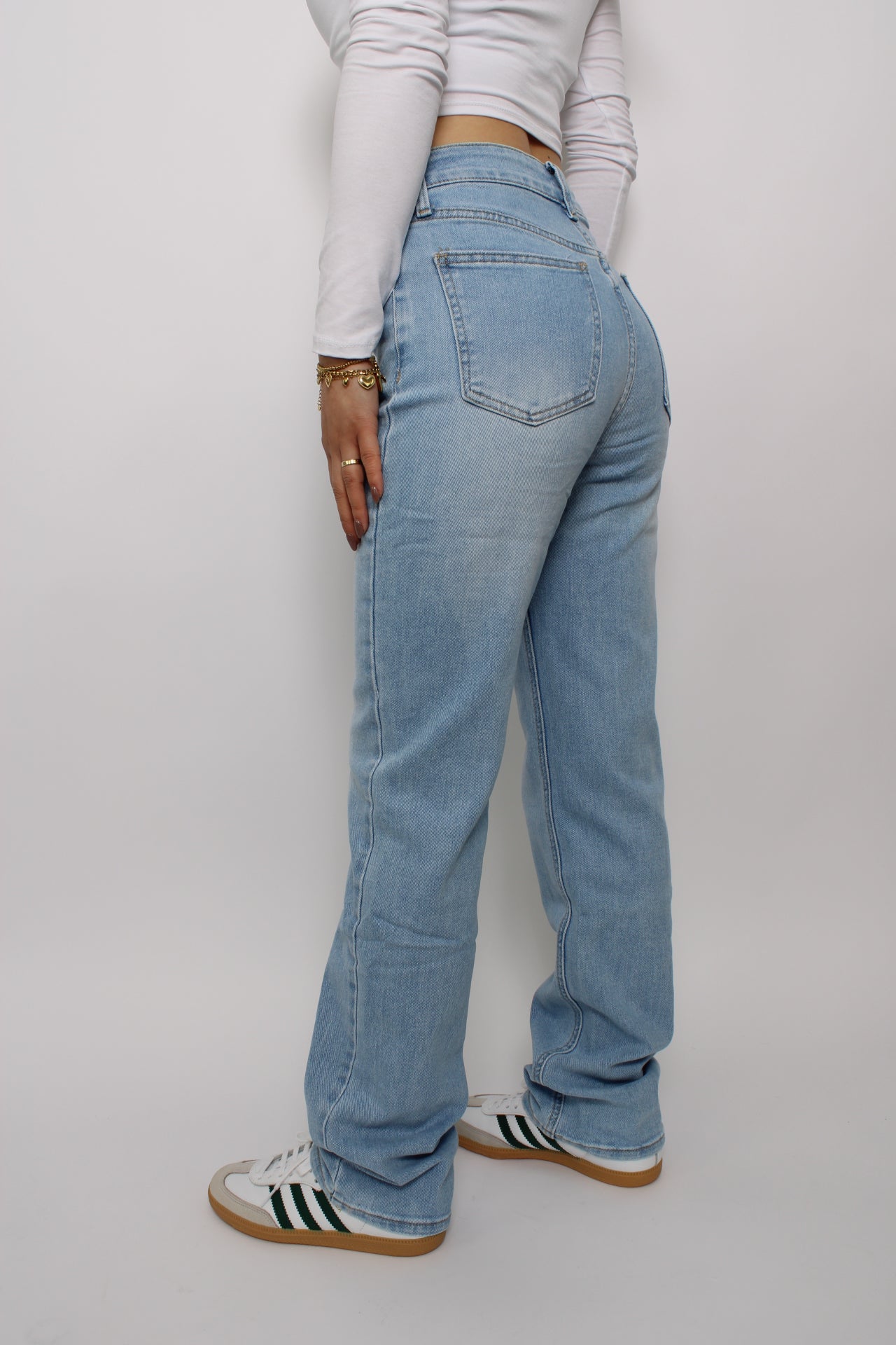 STRAIGHT LEG MID WAIST JEANS 2838 - DENIM