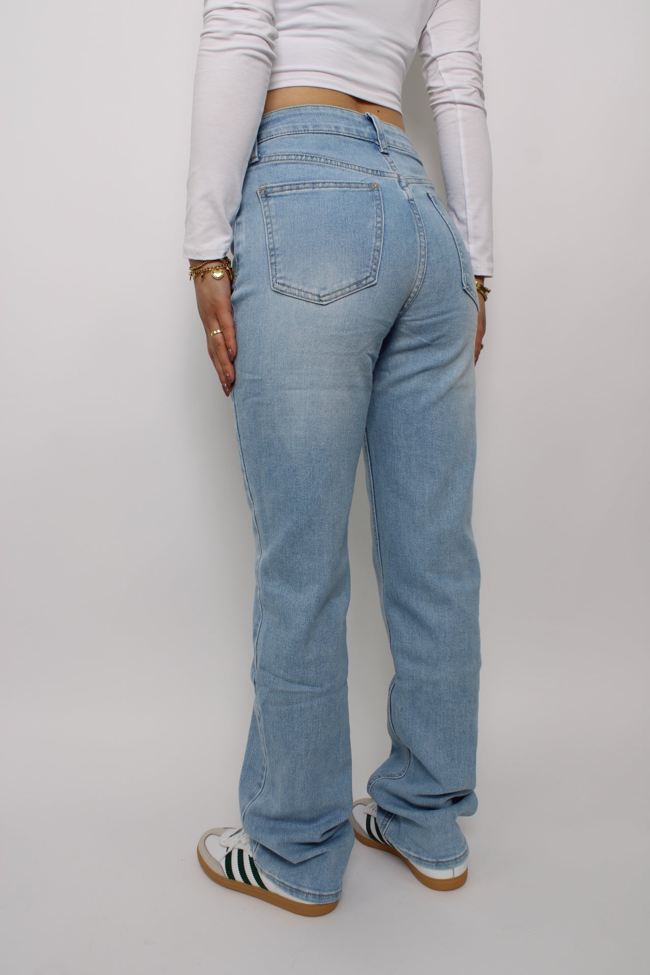 STRAIGHT LEG MID WAIST JEANS 2838 - DENIM