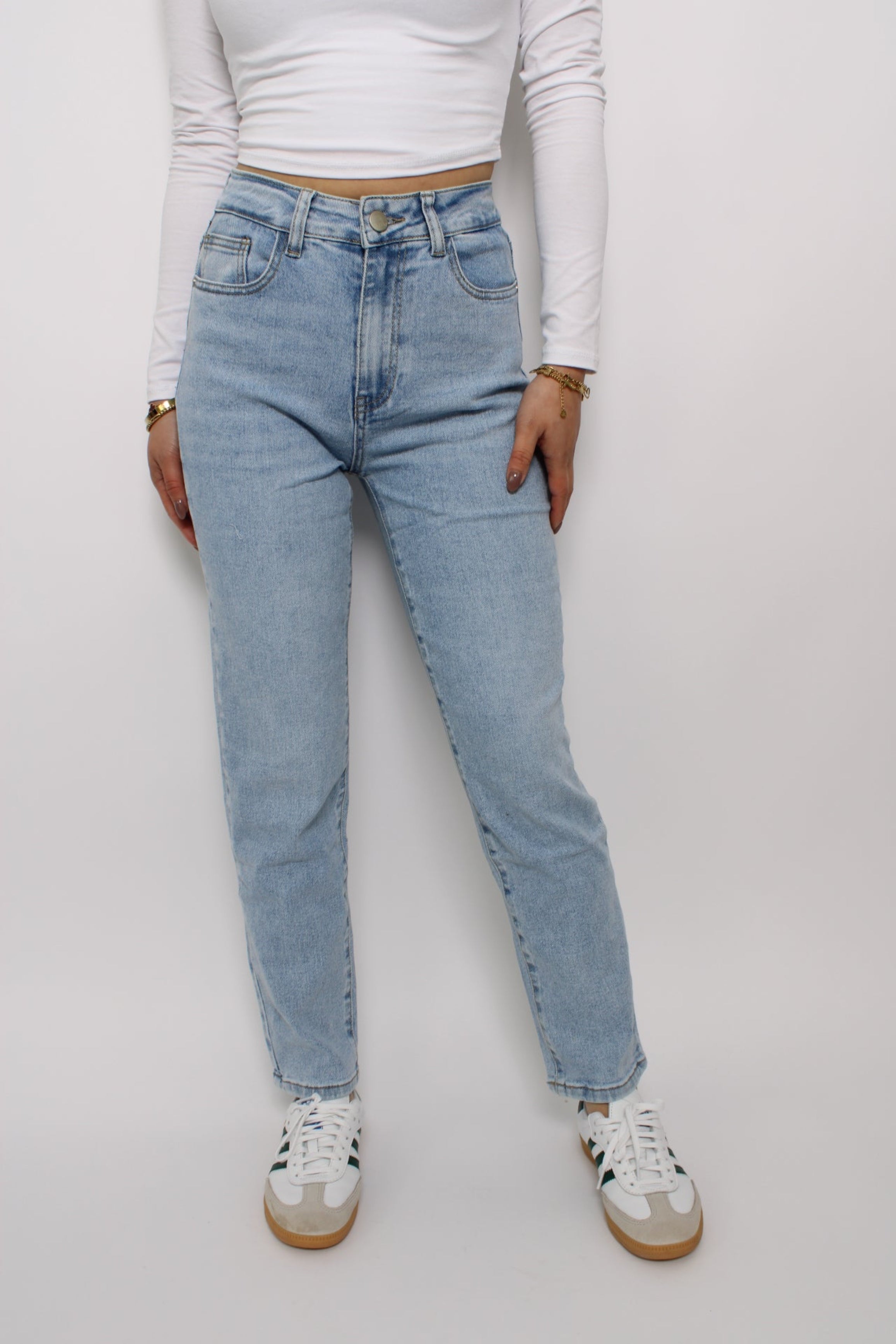 ''PETITE'' MOM JEANS 2739 - DENIM