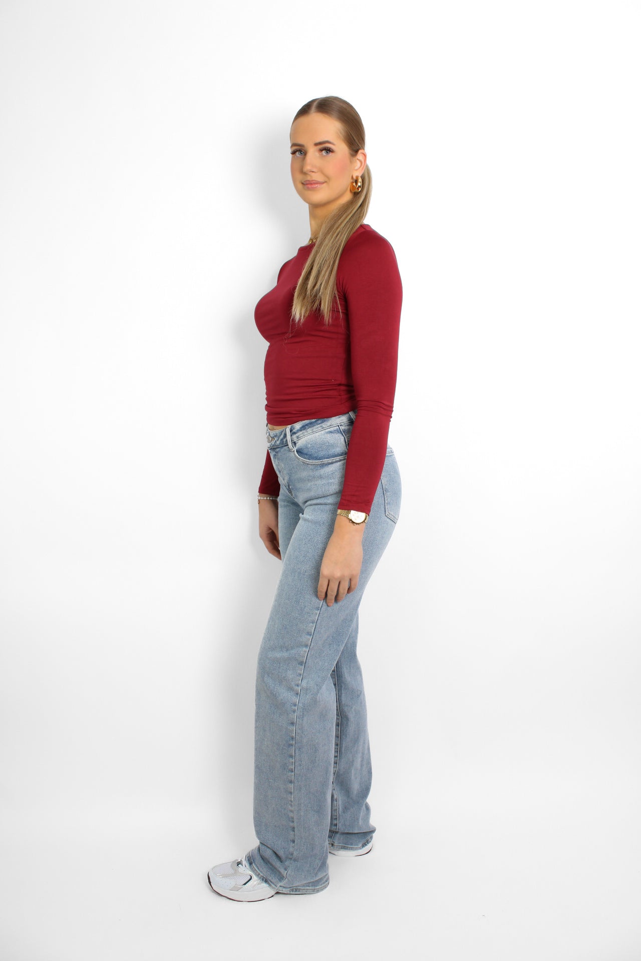 ''EXTRA TALL'' MID WAIST JEANS - DENIM