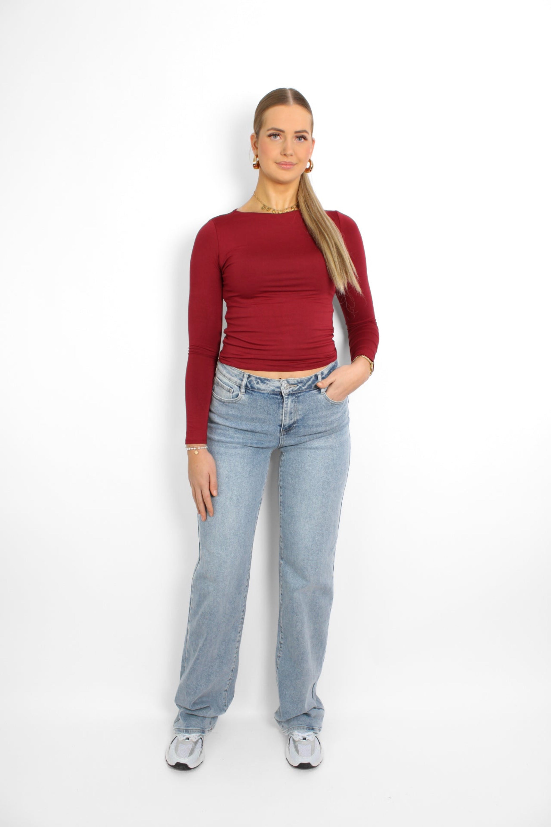 ''EXTRA TALL'' MID WAIST JEANS - DENIM