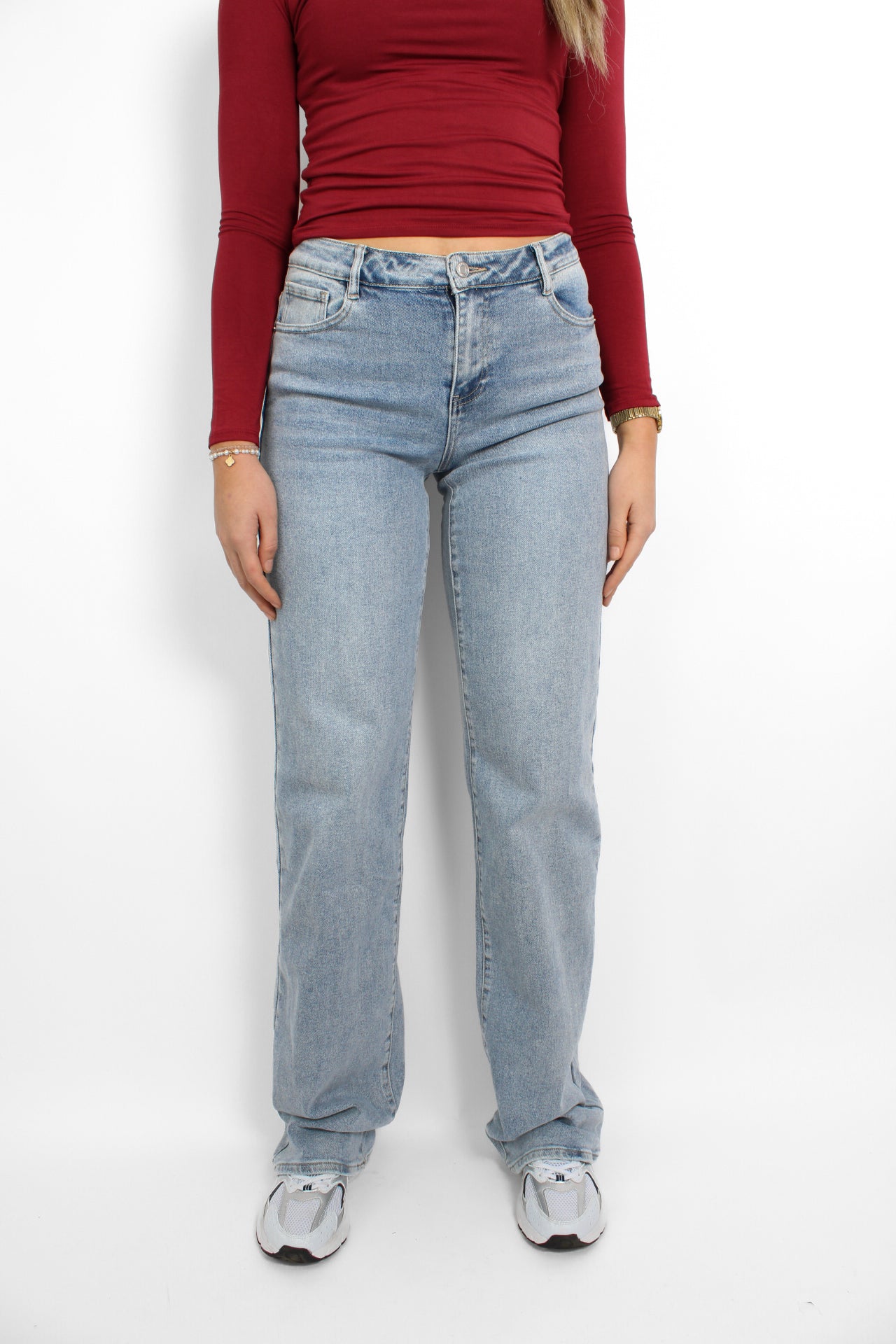 ''EXTRA TALL'' MID WAIST JEANS - DENIM