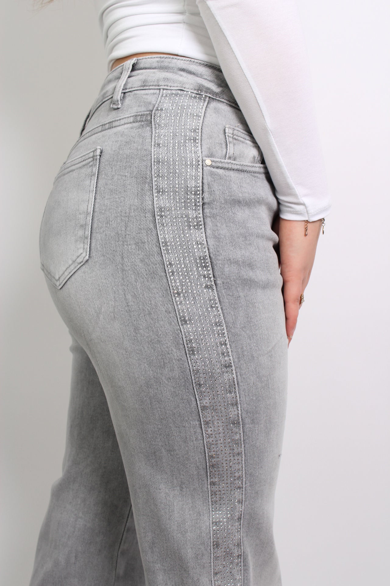 WIDE LEG JEANS 875 - LIGHT GREY