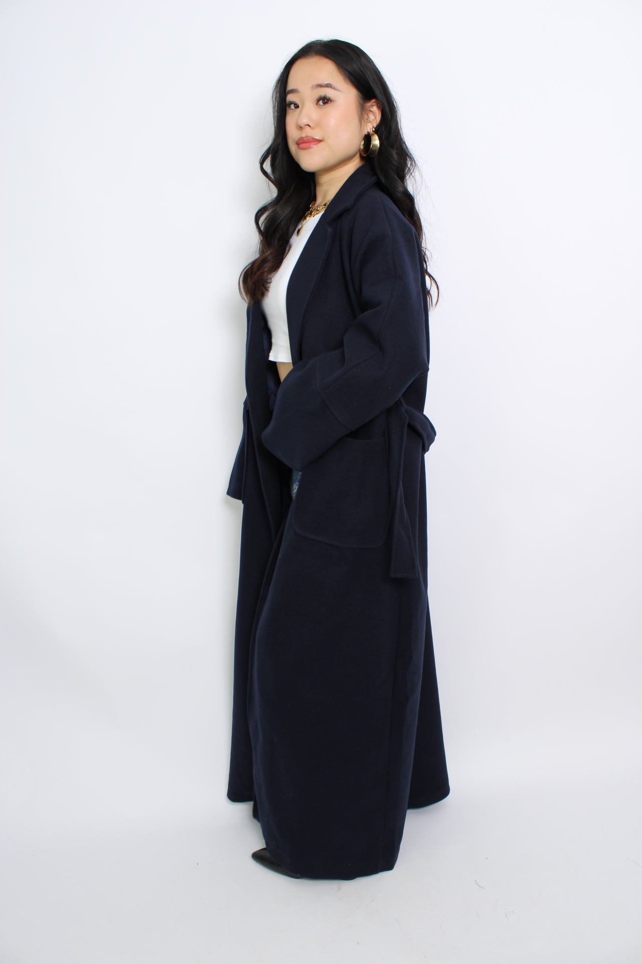 ''TALL'' AYLIN COAT - NAVY