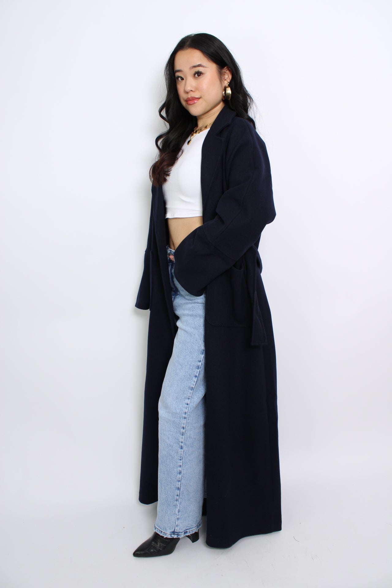 ''TALL'' AYLIN COAT - NAVY