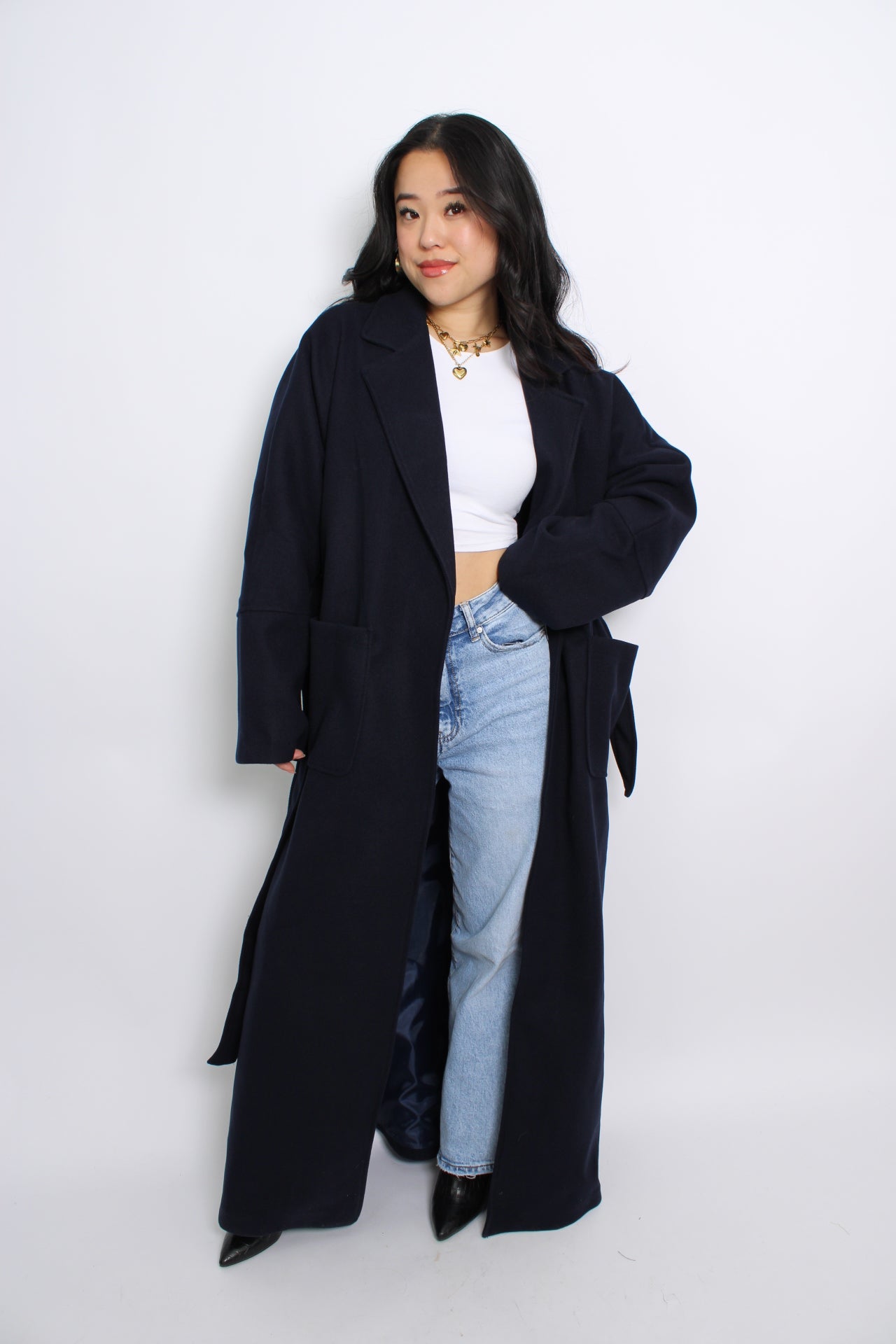 ''TALL'' AYLIN COAT - NAVY