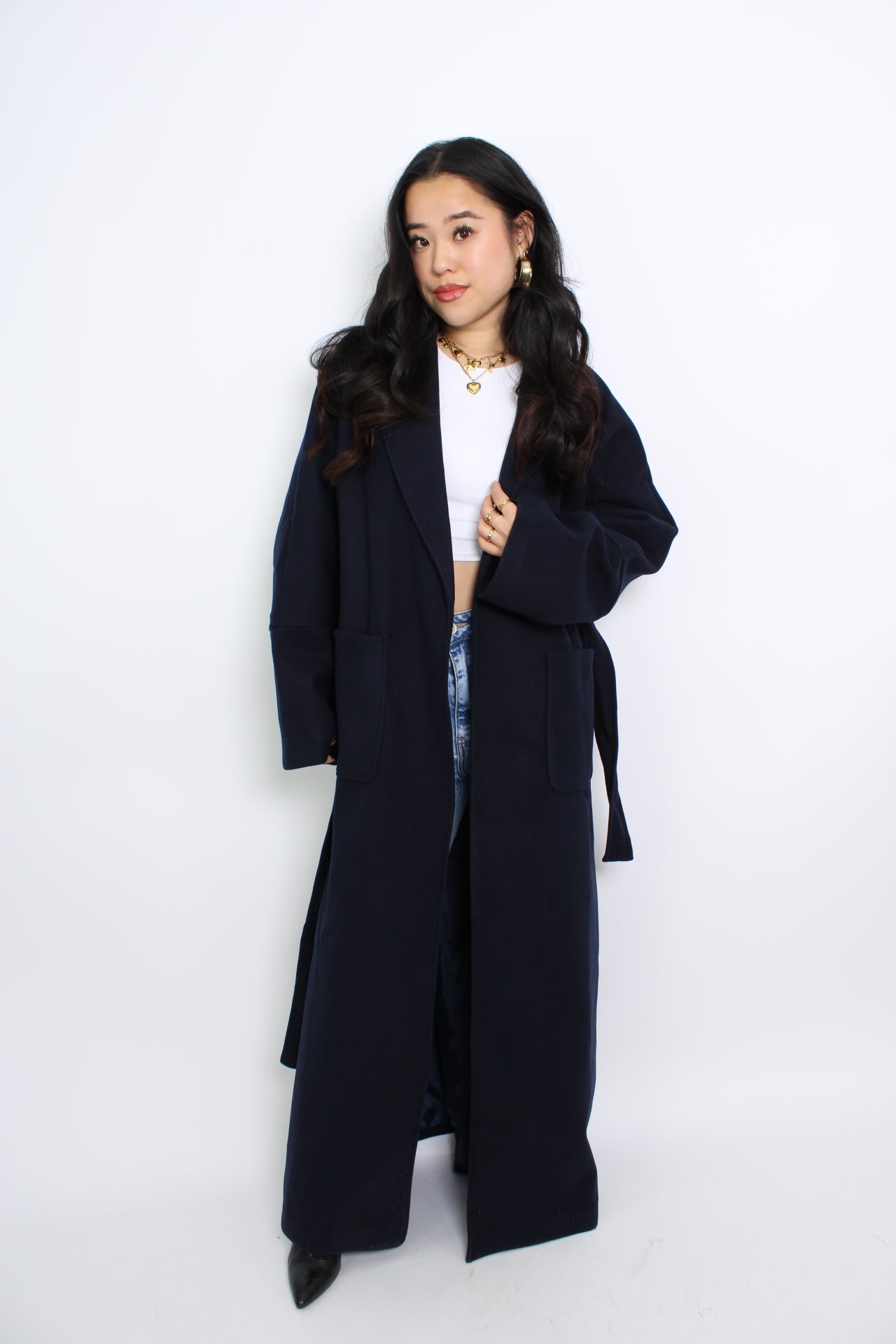 ''TALL'' AYLIN COAT - NAVY