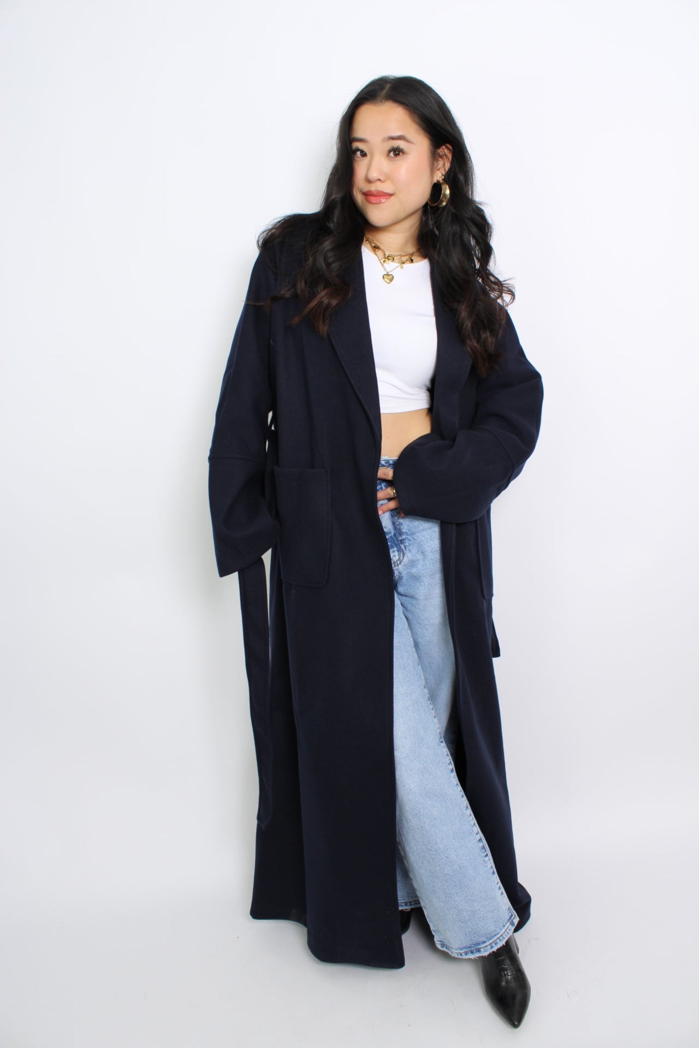 ''TALL'' AYLIN COAT - NAVY