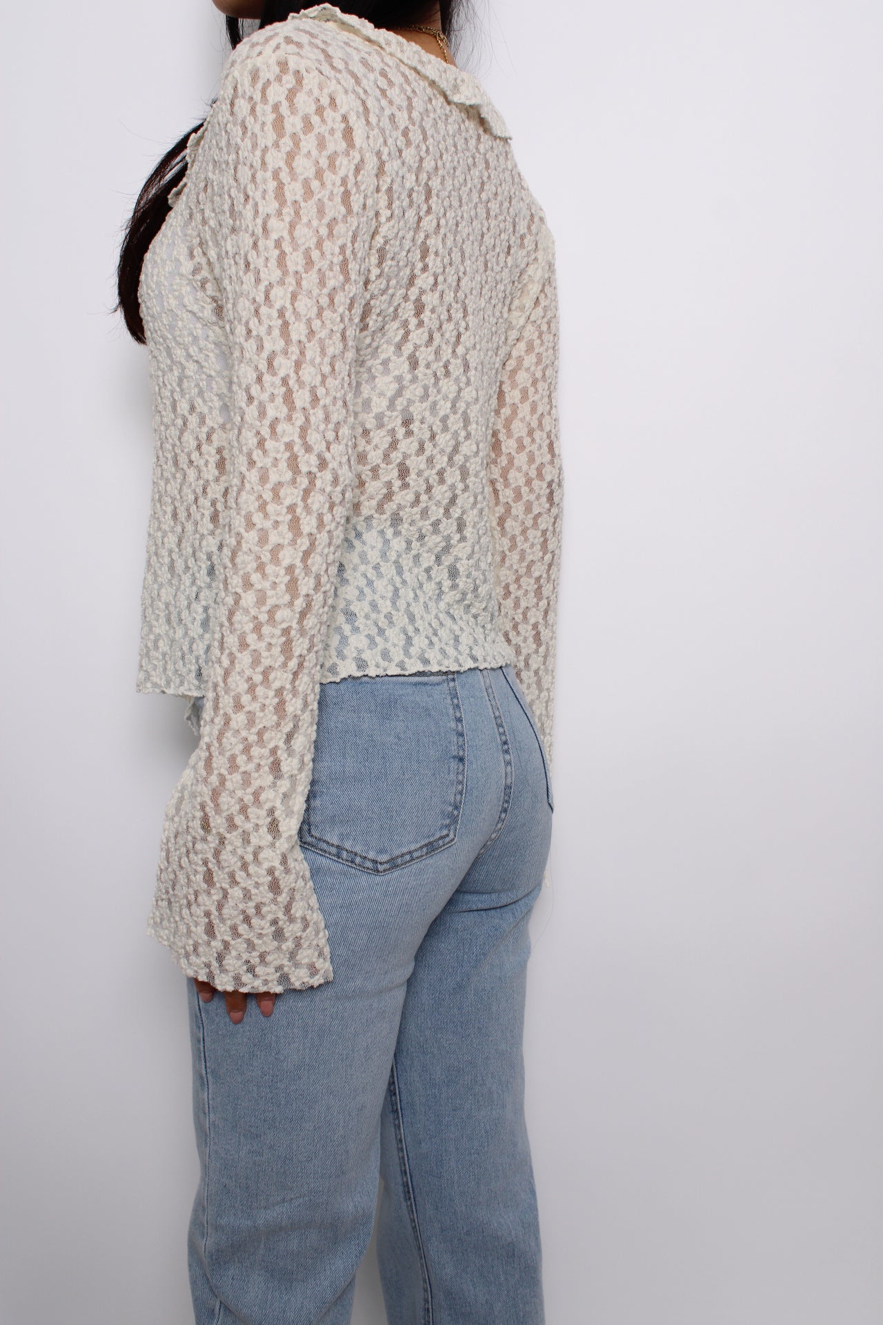 LACE VEST - ECRU