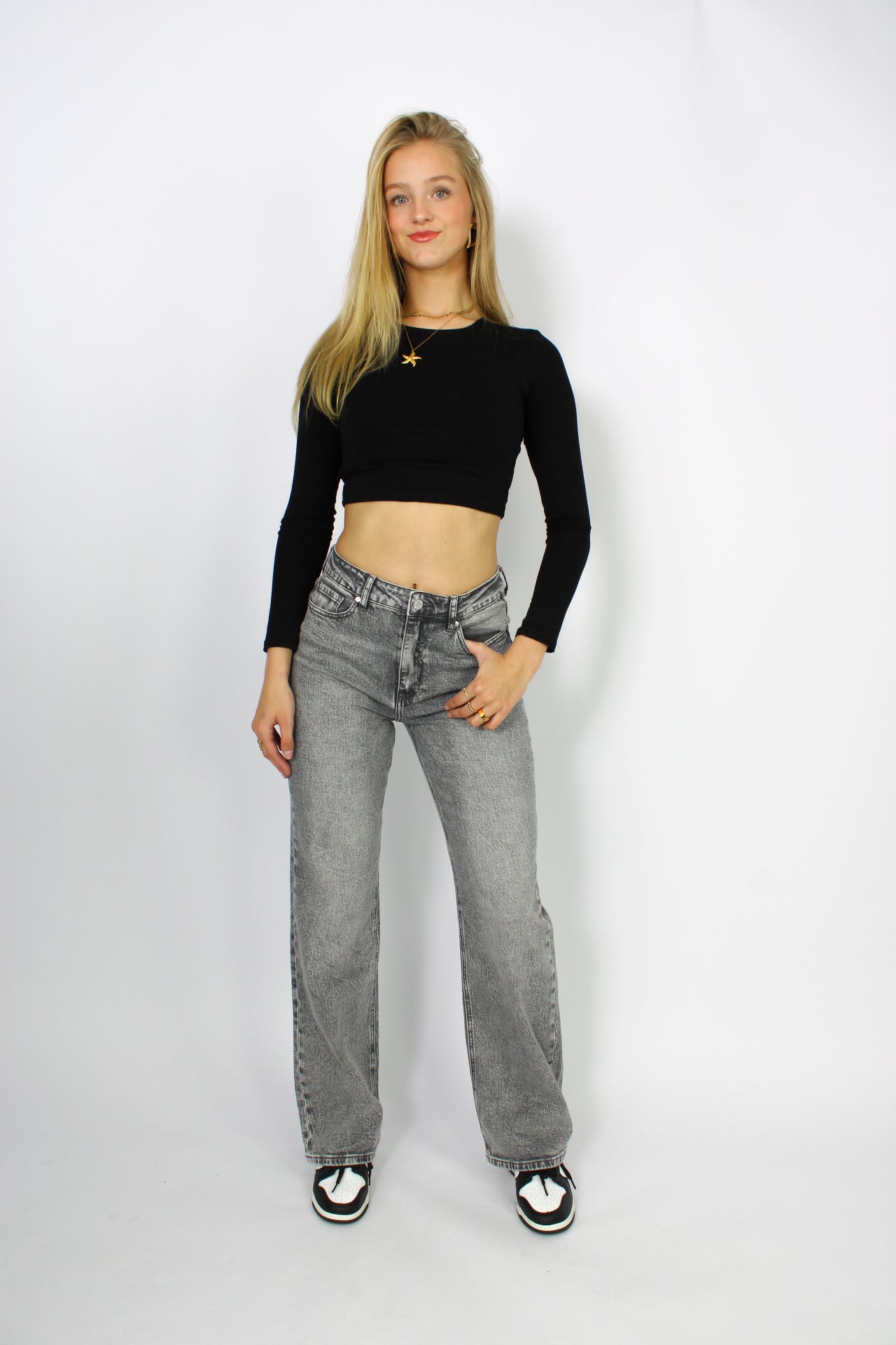 ''TALL'' WIDE LEG JEANS 3392 - GREY