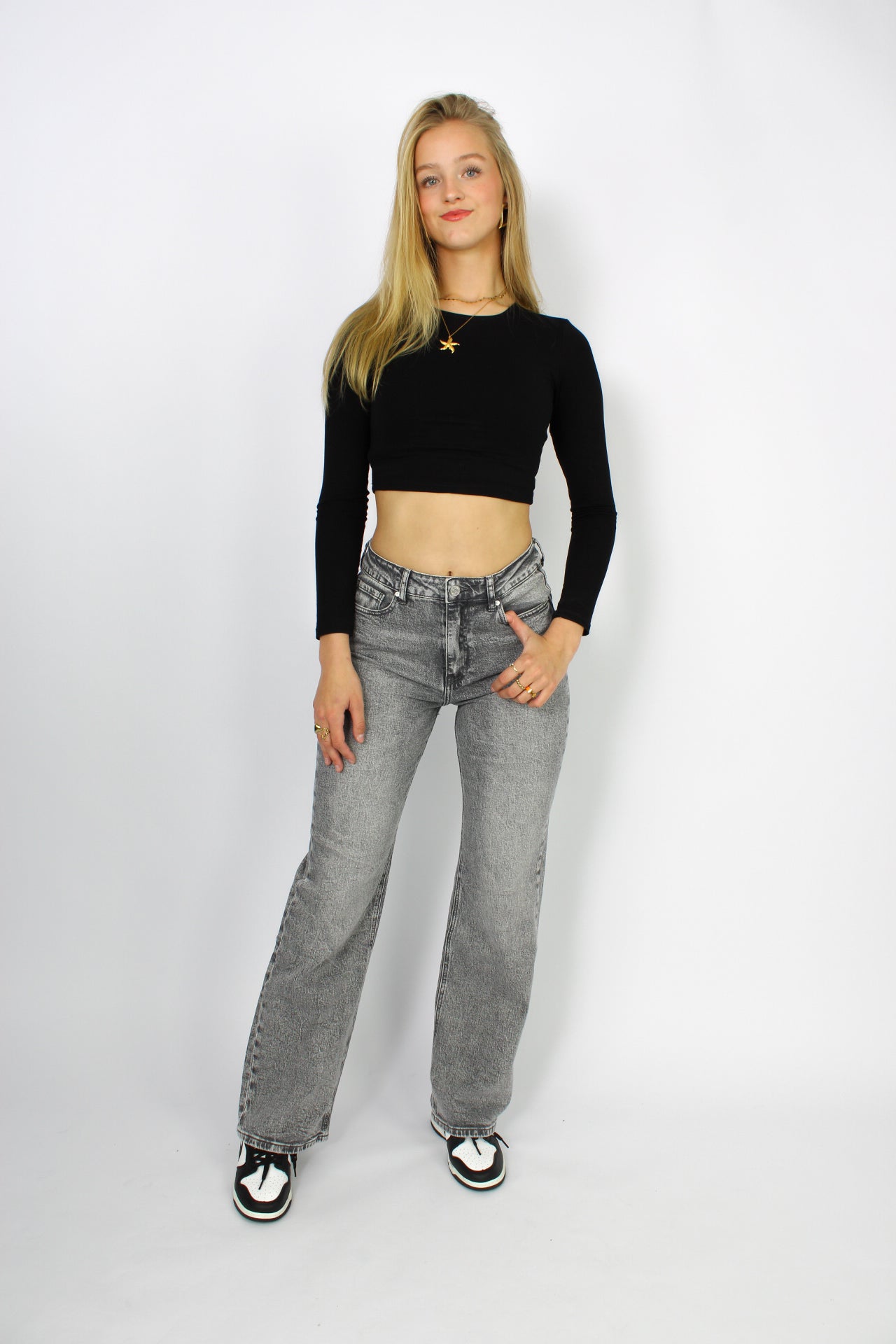 ''TALL'' WIDE LEG JEANS 3392 - GREY