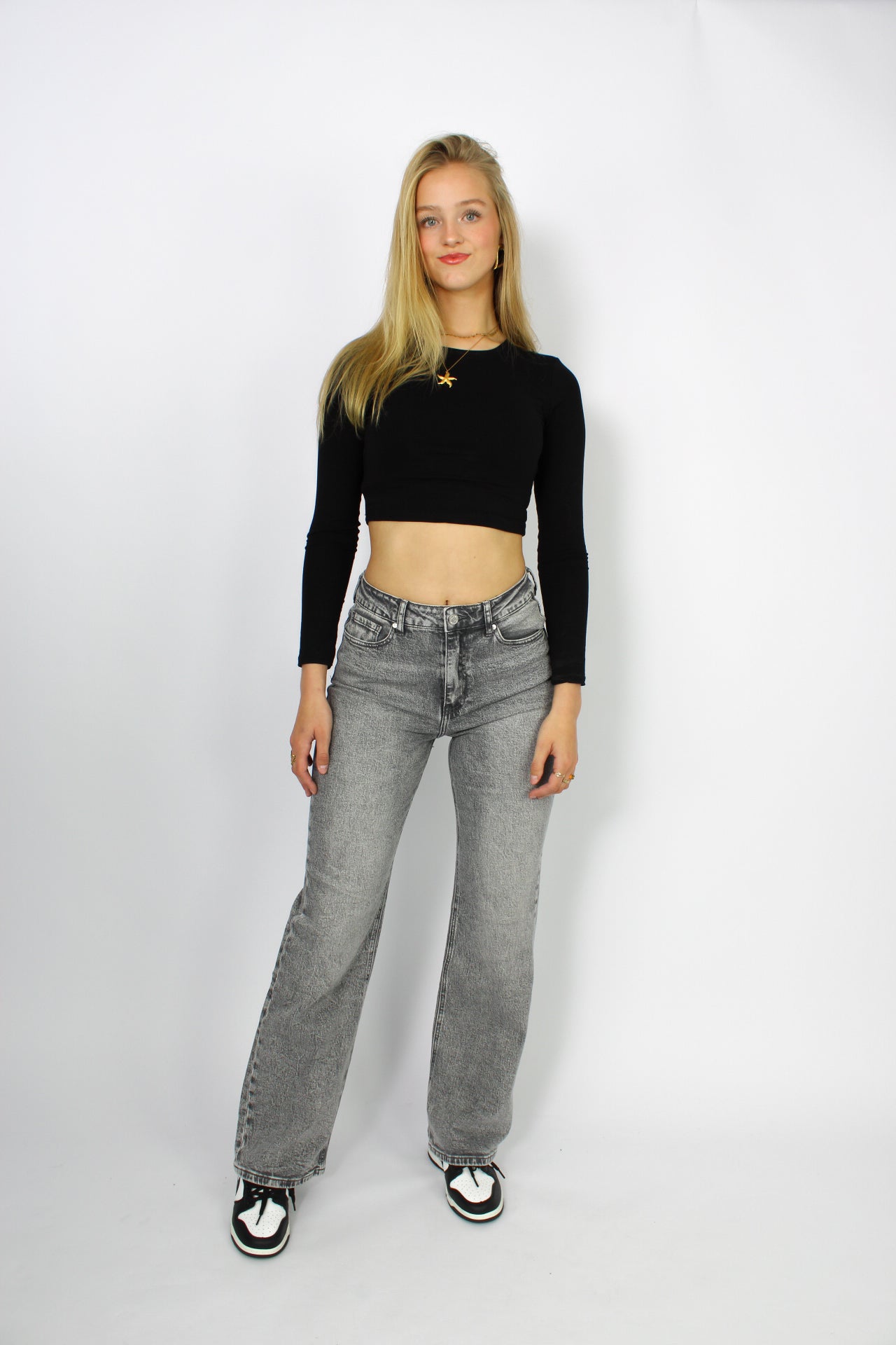 ''TALL'' WIDE LEG JEANS 3392 - GREY