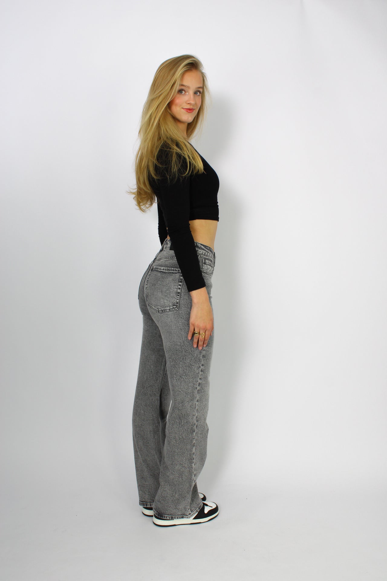 ''TALL'' WIDE LEG JEANS 3392 - GREY