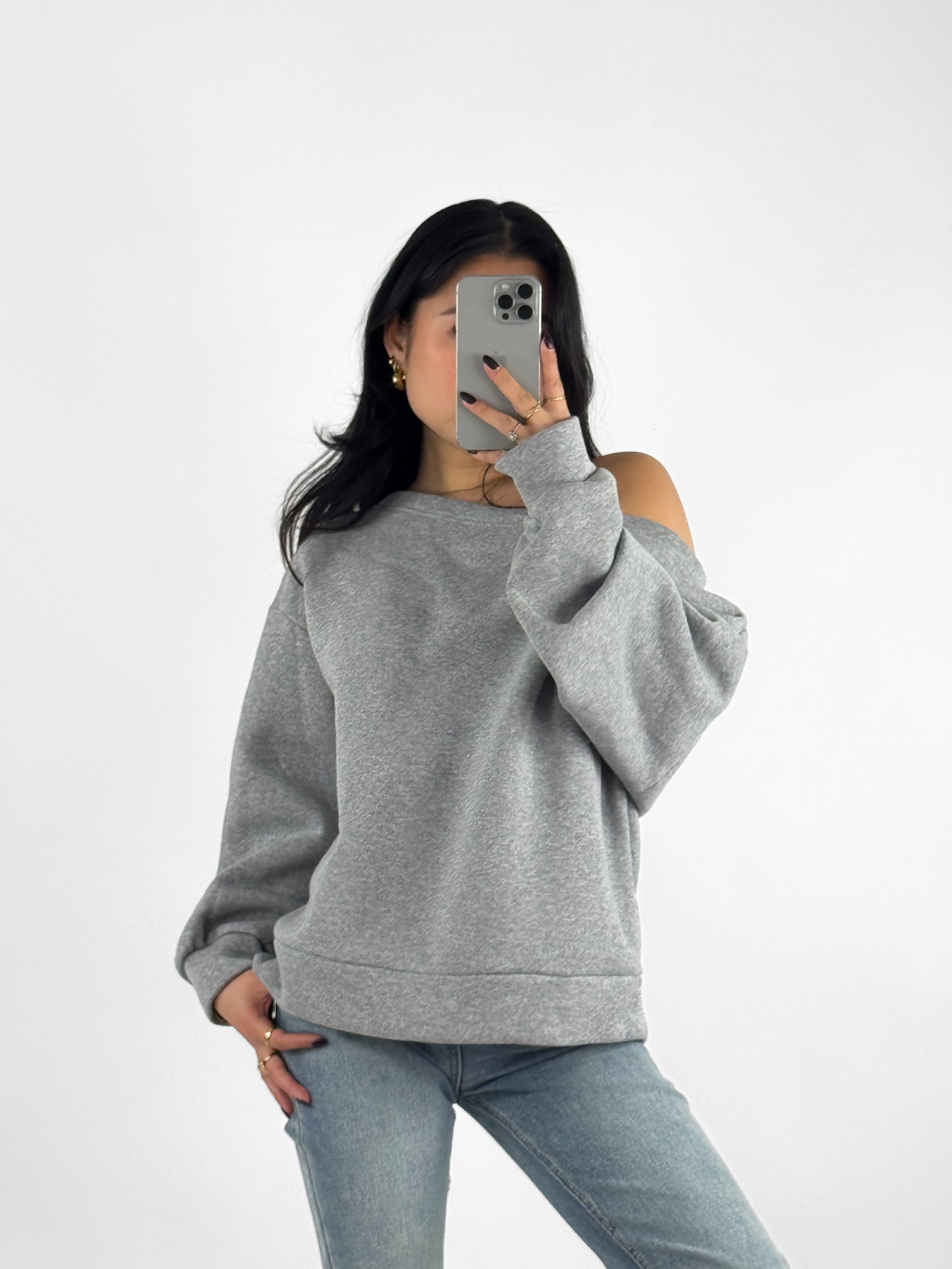 ABBY SWEATER - GREY MARL