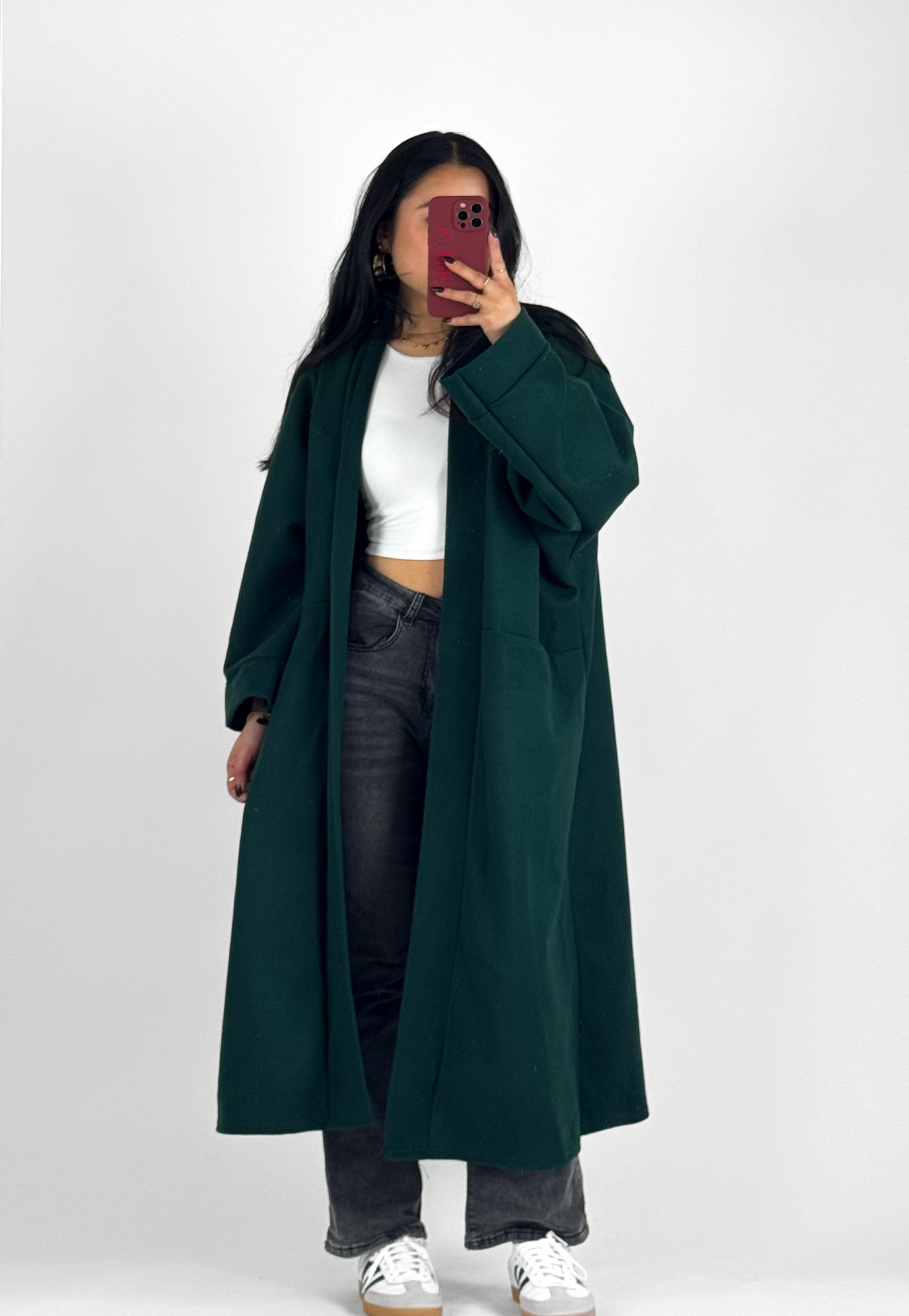 NYLA KIMONO - DARK GREEN