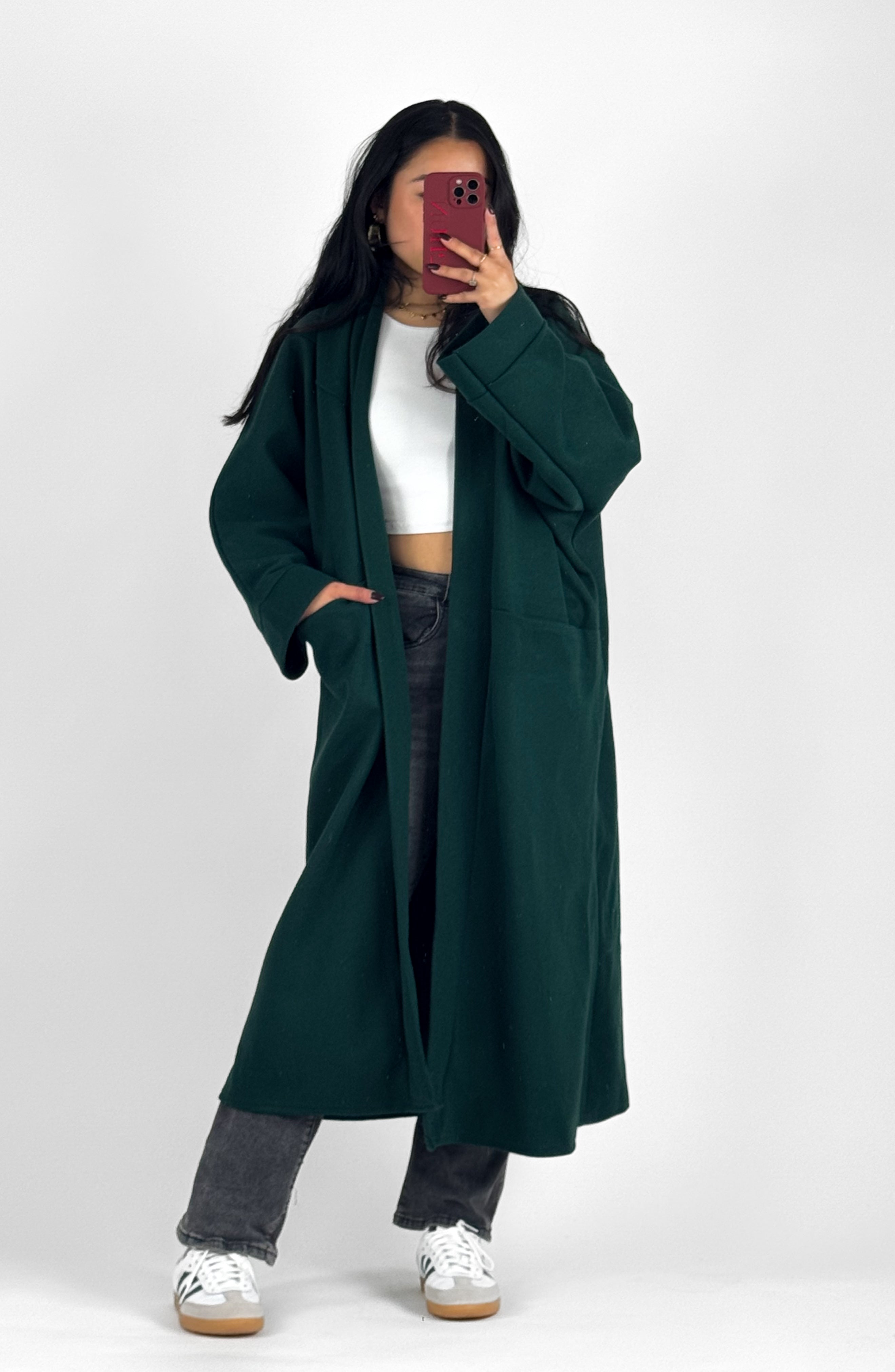 NYLA KIMONO - DARK GREEN