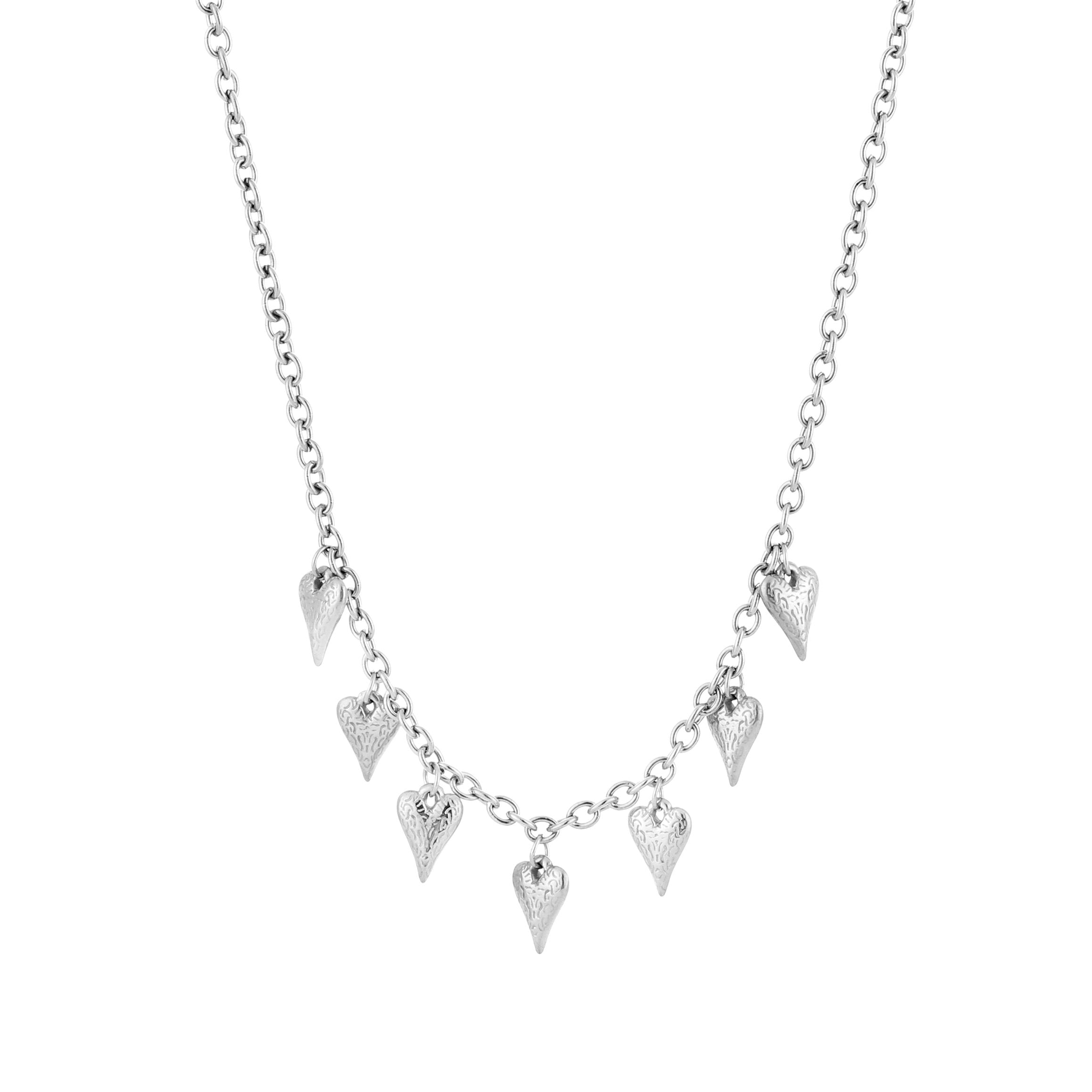 HEARTS NECKLACE - SILVER