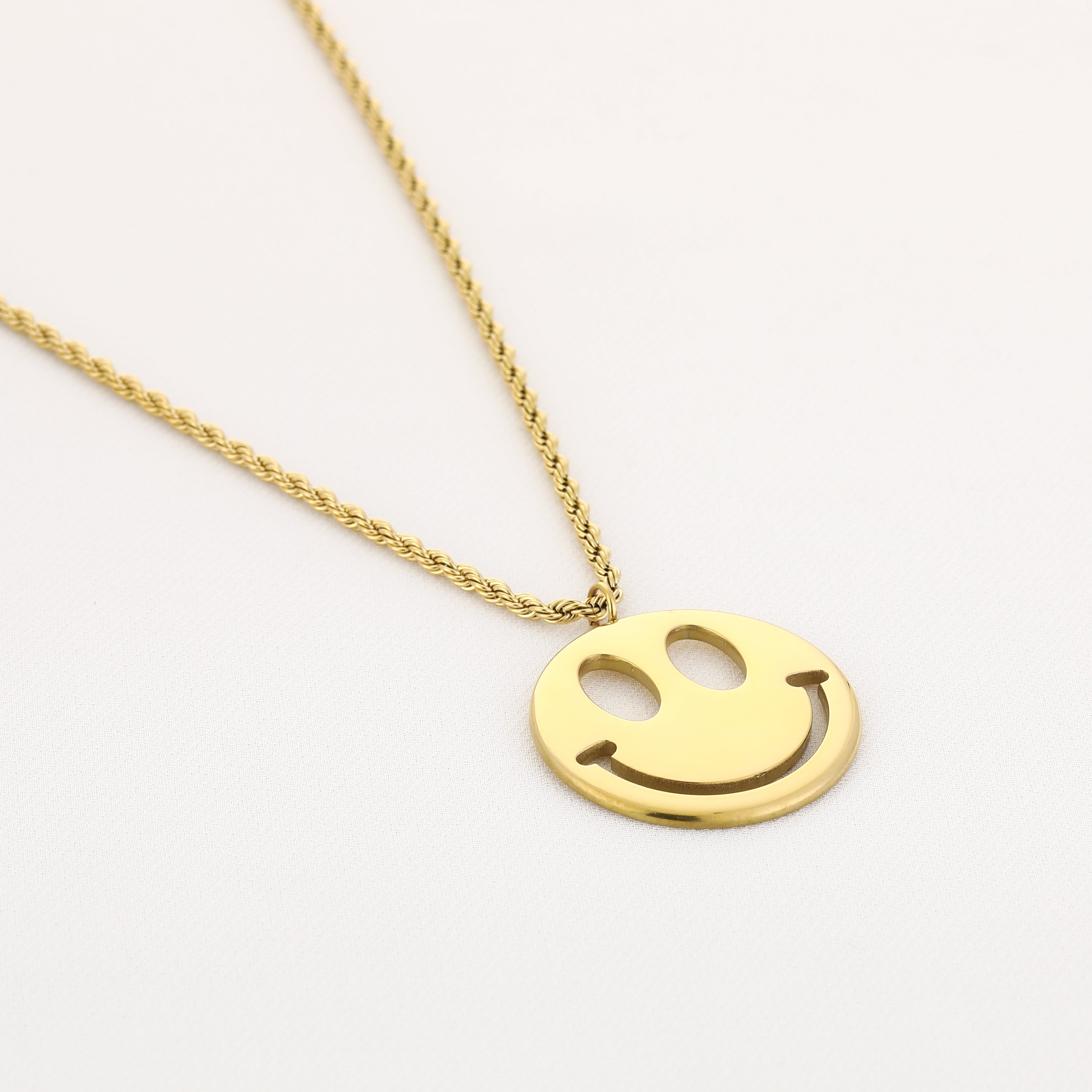 SMILEY NECKLACE EXTRA LONG - GOLD