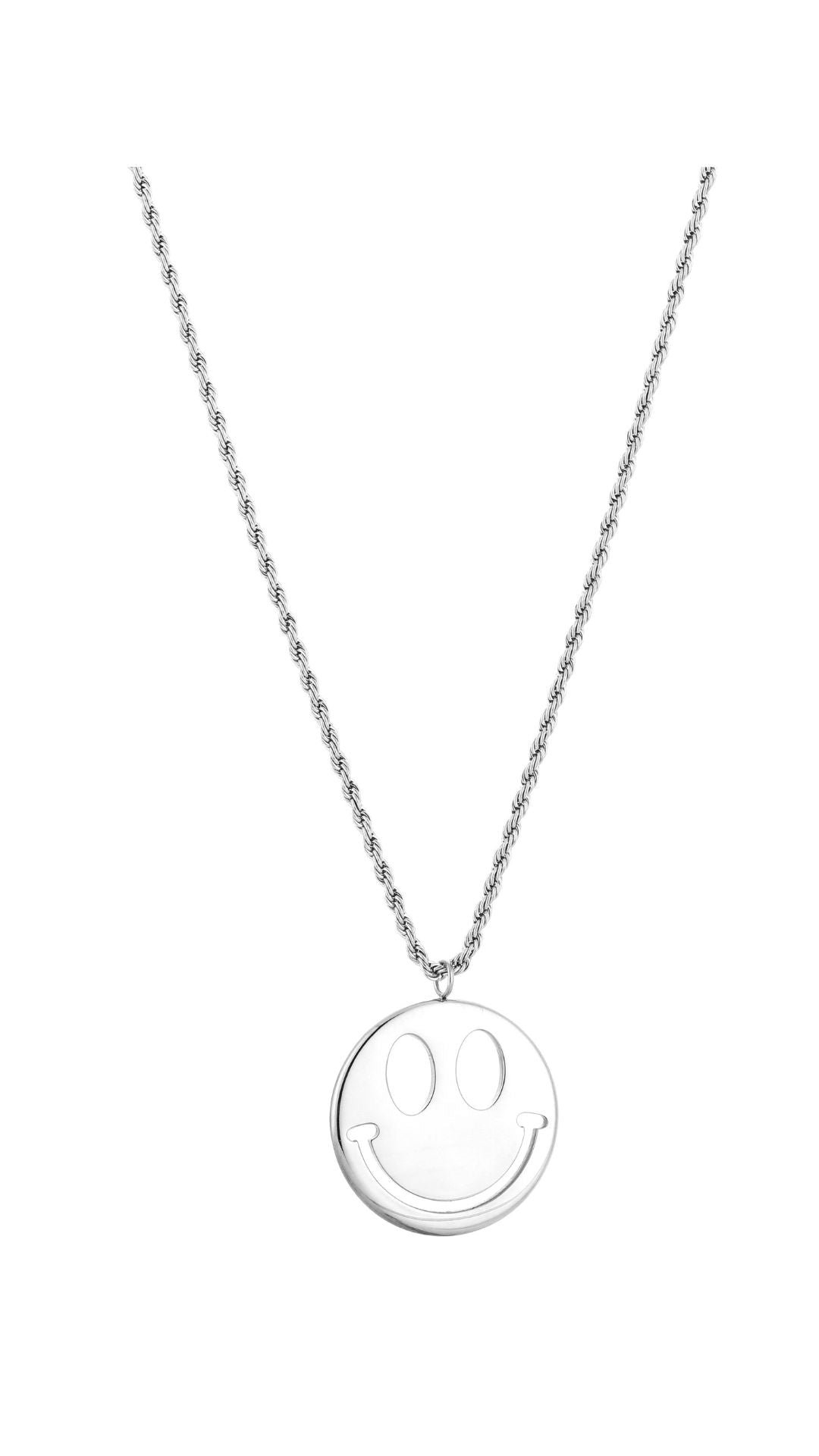 SMILEY NECKLACE EXTRA LONG - SILVER