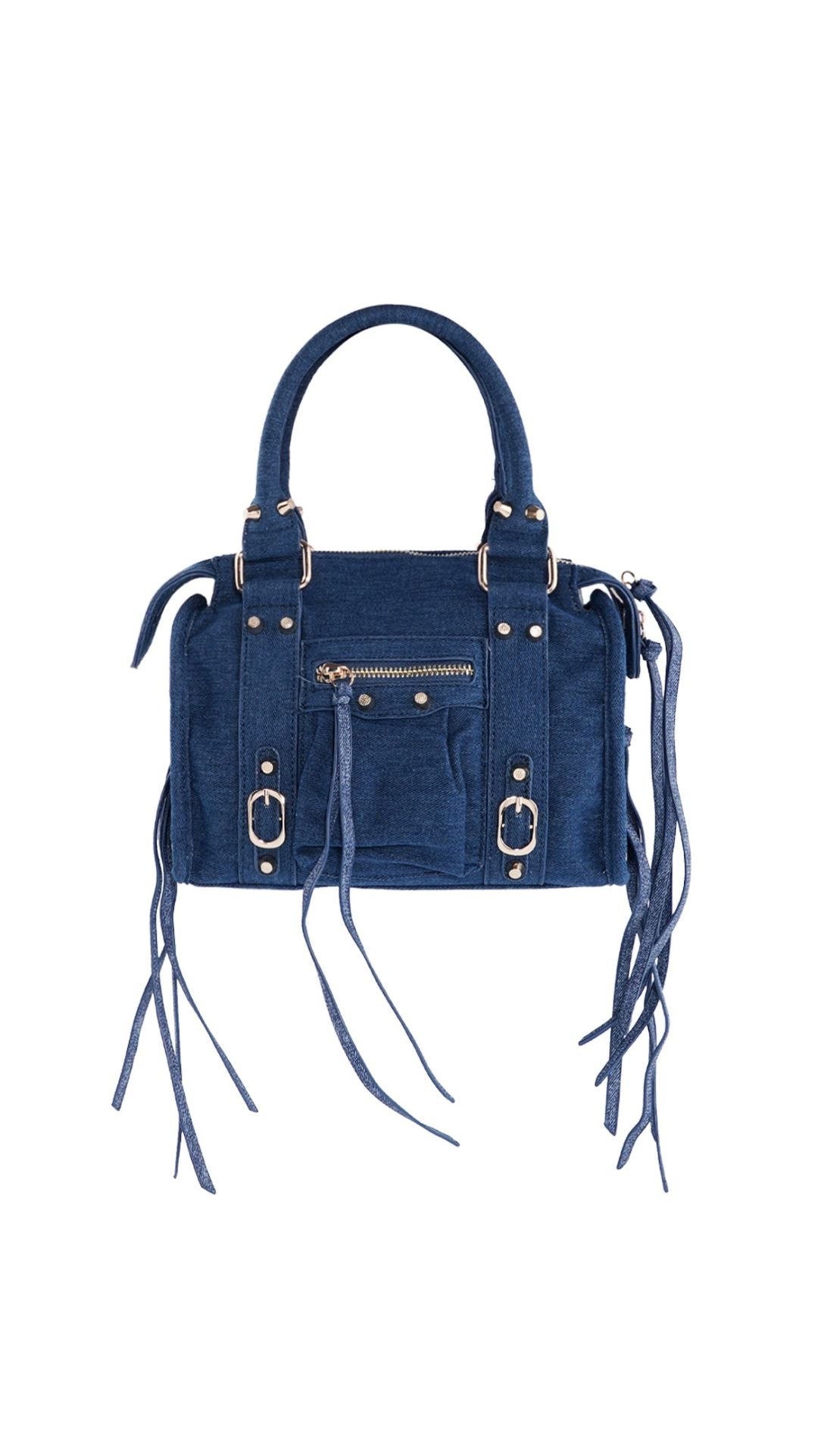 FRINGE BAG - DENIM BLUE