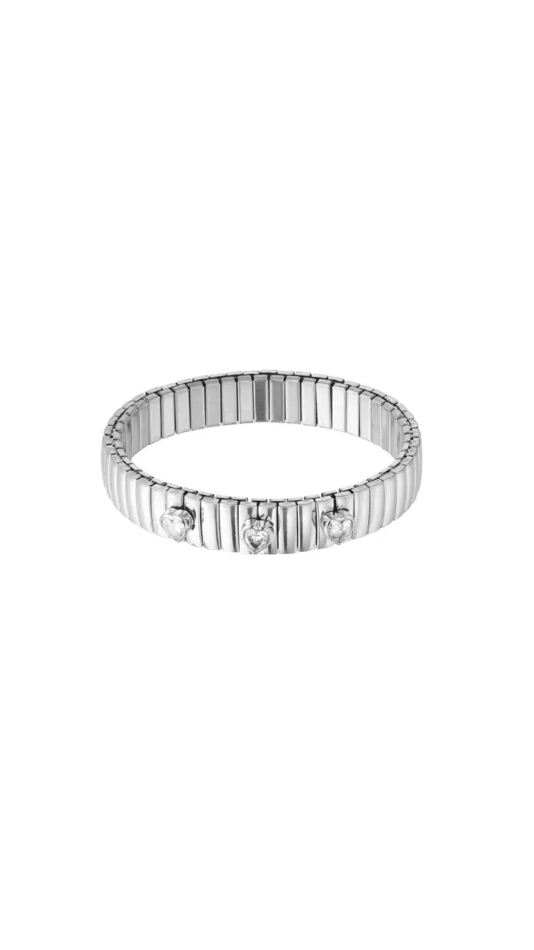 STATEMENT TRIPLE LOVE BRACELET - SILVER