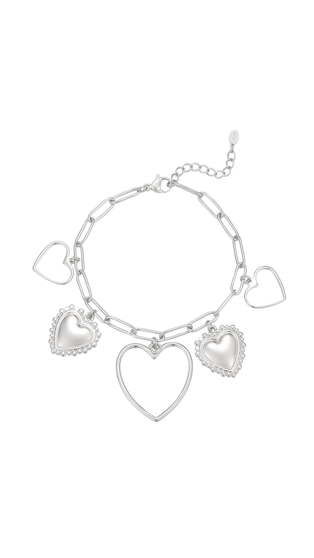 OPEN HEARTS BRACELET - SILVER