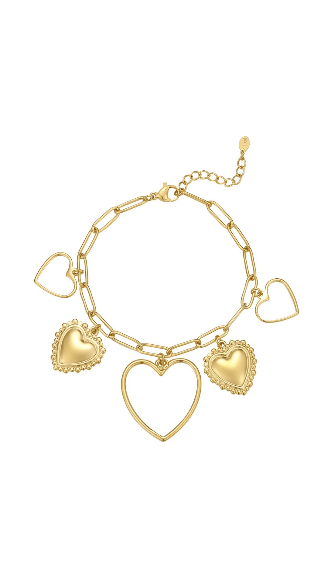 OPEN HEARTS BRACELET - GOLD