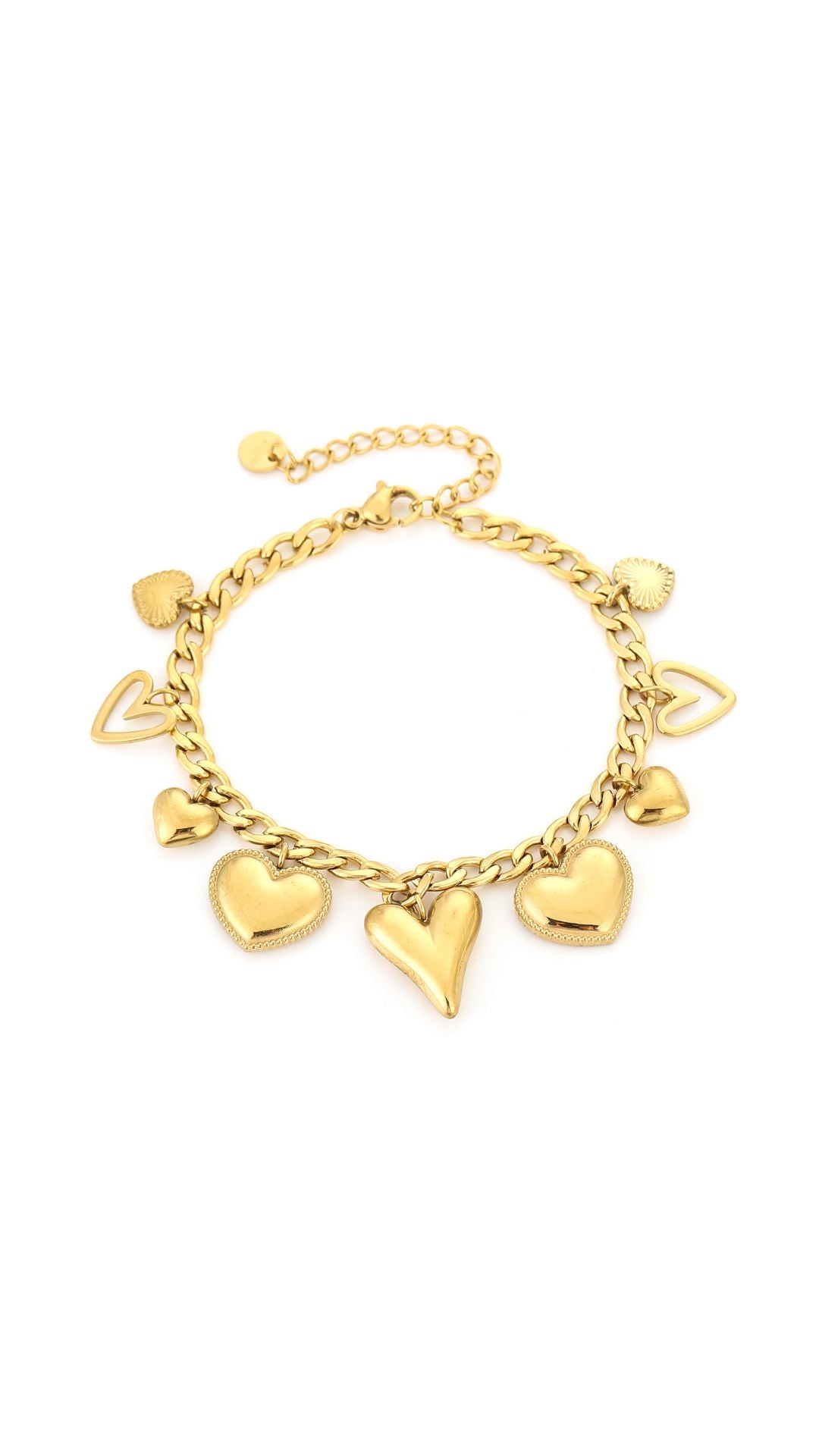 CHARMS HEART BRACELET - GOLD